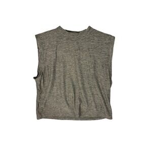 CALIA‎ Muscle Tank Women S Gray Space Dye Mock Neck Sleeveless Athletic Top